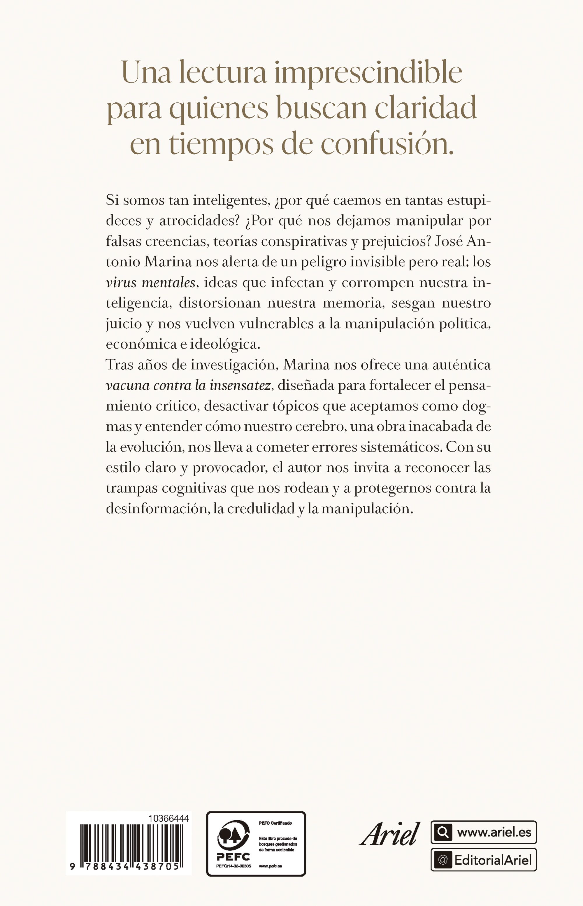 Miniatura contraportada La vacuna contra la insensatez