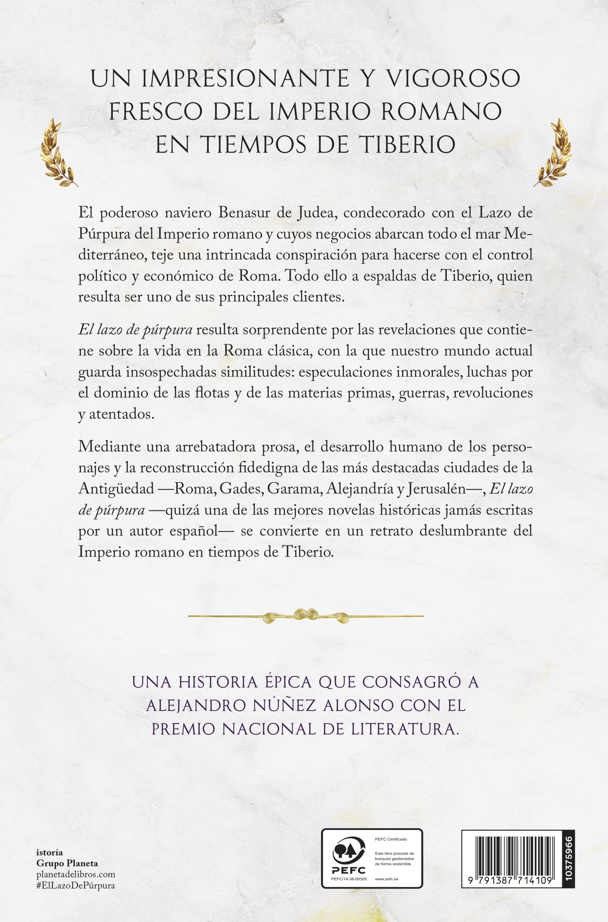 Miniatura contraportada El lazo de púrpura