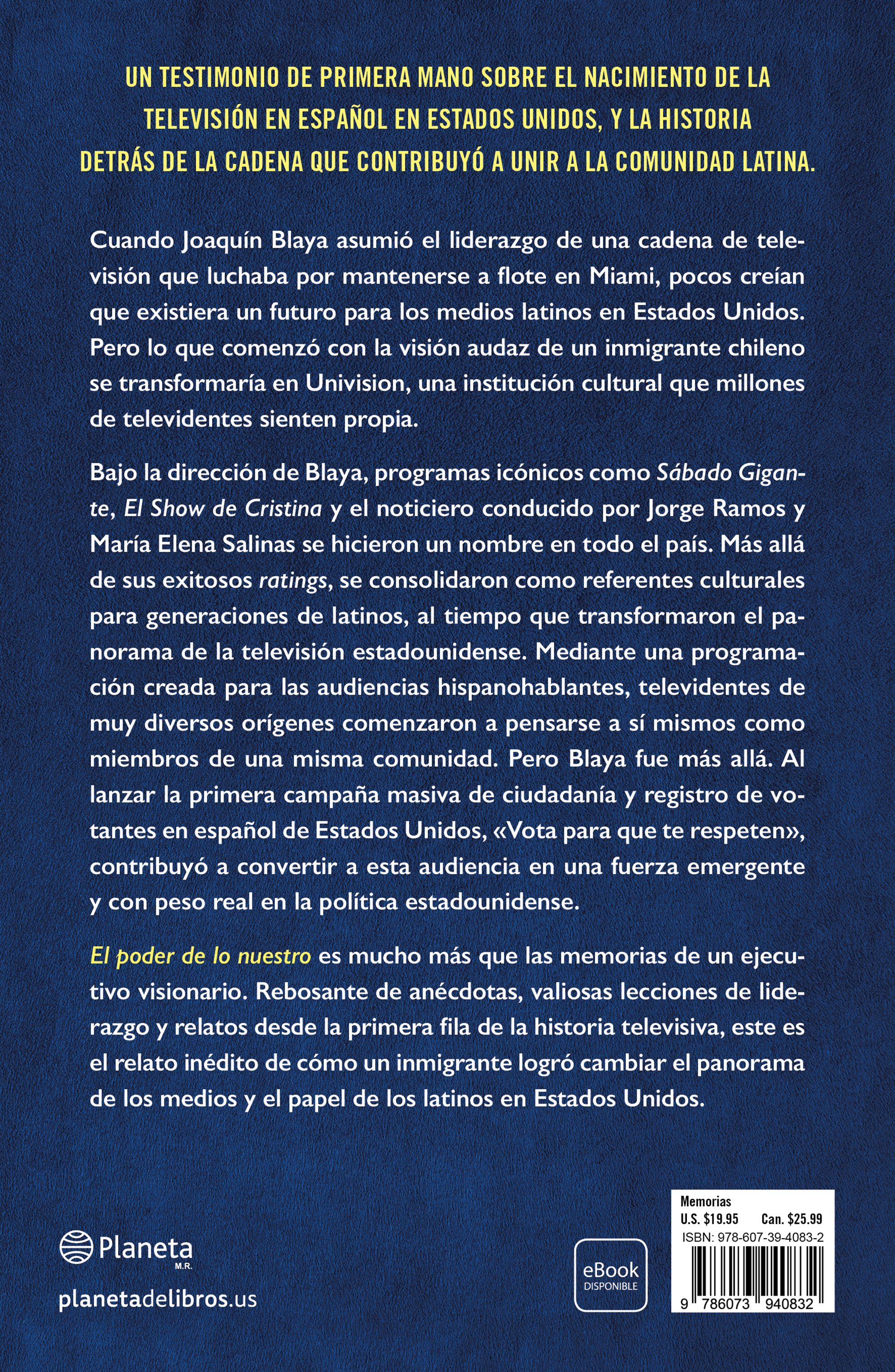 Miniatura contraportada El poder de lo nuestro (Spanish Edition)