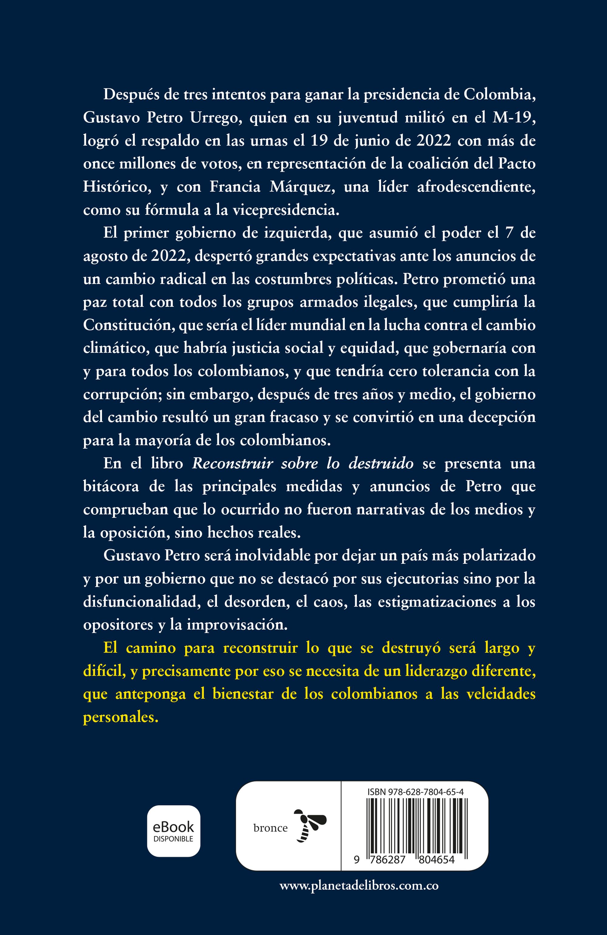 Miniatura contraportada Reconstruir sobre lo destruido