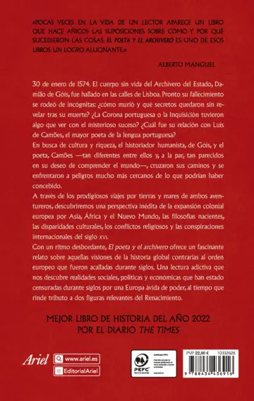 Contraportada El poeta y el archivero