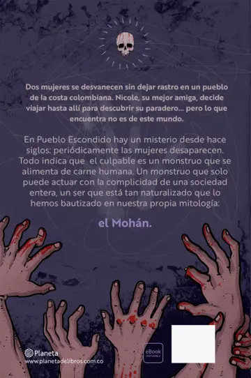 Contraportada La maldición de Pueblo Escondido