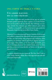 Miniatura contraportada Una corte de niebla y furia (Spanish Edition)