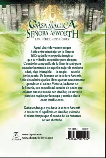 Contraportada La casa mágica de la señora Asworth