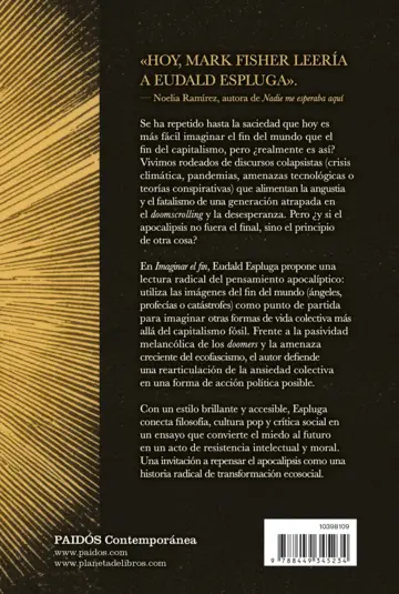 Contraportada Imaginar el fin