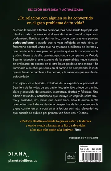 Contraportada Libérate de la codependencia (Spanish Edition)