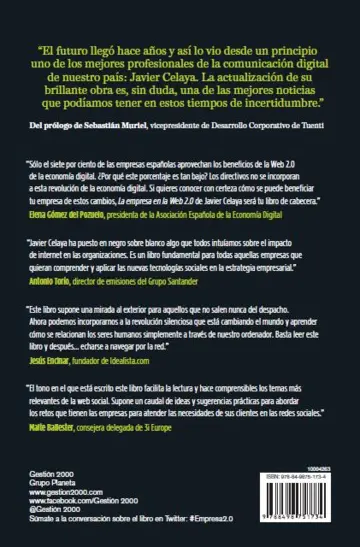 Contraportada La empresa en la web 2.0. Versión completa