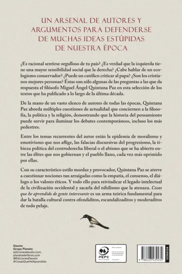 Contraportada Cosas que he aprendido de gente interesante