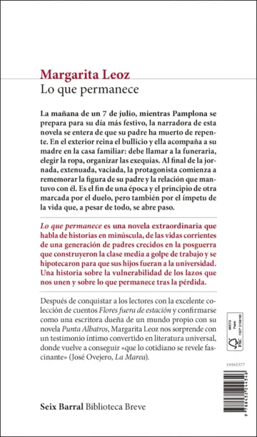 Contraportada Lo que permanece