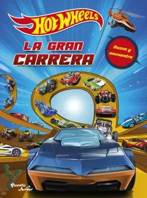 Portada Hot Wheels. La gran carrera. Busca y encuentra