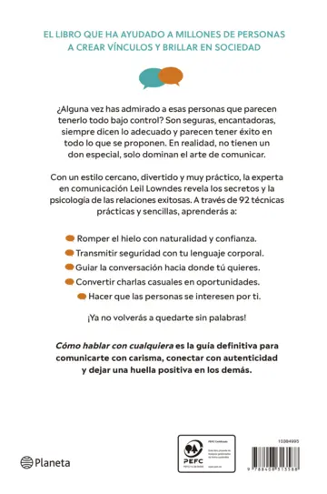 Contraportada Cómo hablar con cualquiera