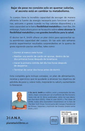 Contraportada La dieta Met Flex (Español neutro)