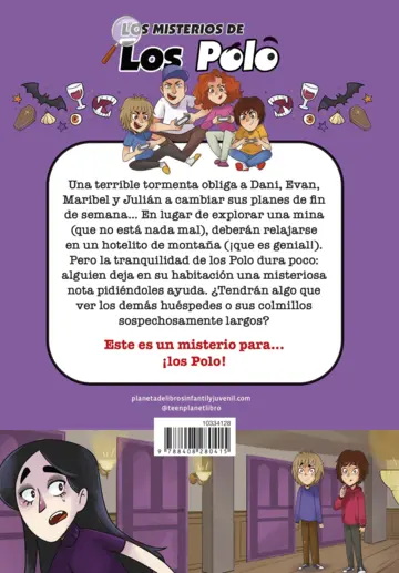 Contraportada Los misterios de los Polo 2. El hotel de los vampiros