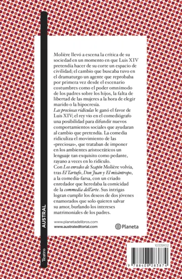 Contraportada Las preciosas ridículas / Los enredos de Scapín