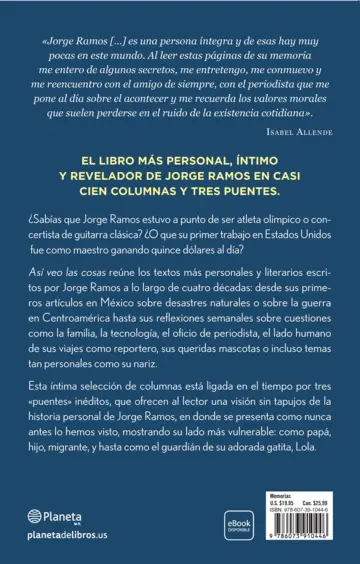 Contraportada Así veo las cosas (Spanish Edition)