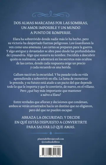 Contraportada Legado II. Memorias de sombra