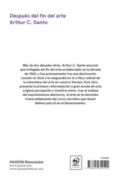 Miniatura contraportada Después del fin del arte