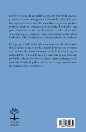 Contraportada Espaciosa y triste