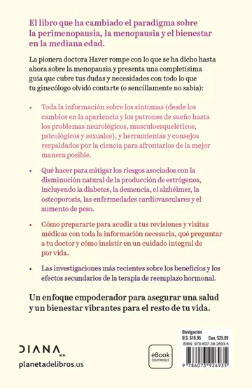 Contraportada La nueva menopausia (Spanish Edition)