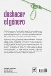Miniatura contraportada Deshacer el género