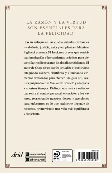 Contraportada Guía práctica del estoicismo