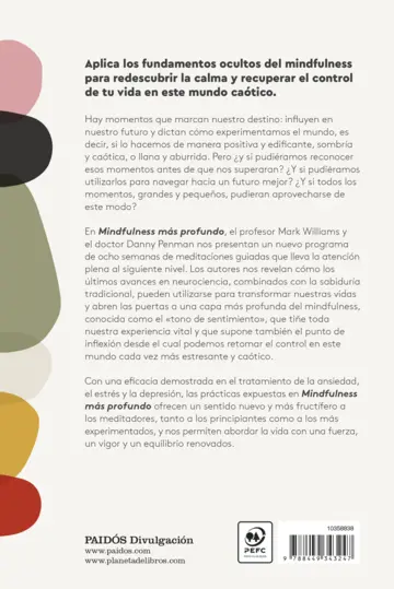 Contraportada Mindfulness más profundo