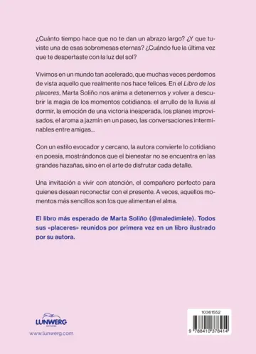 Contraportada Libro de los placeres