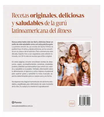 Contraportada Las recetas de @saschafitness (Edición mexicana)