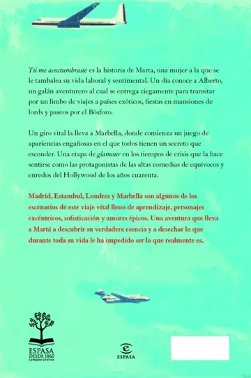 Contraportada Tú me acostumbraste