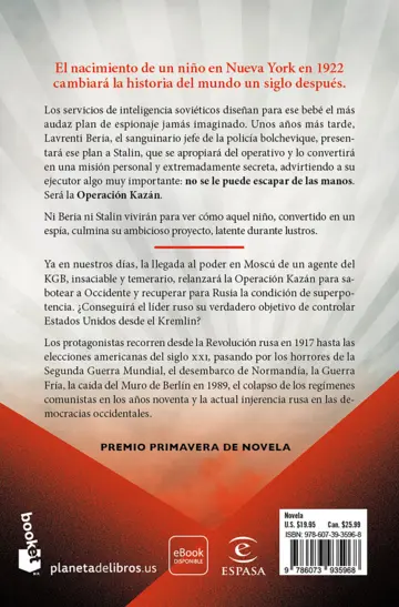 Contraportada Operación Kazán (Spanish Edition)