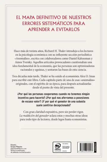 Contraportada La maldición del ganador