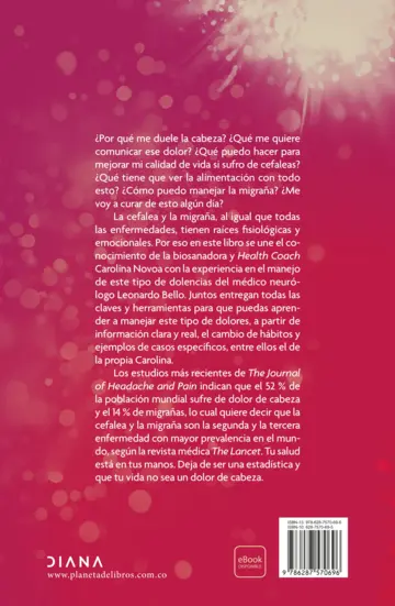 Contraportada Que tu vida no sea un dolor de cabeza (Spanish Edition)