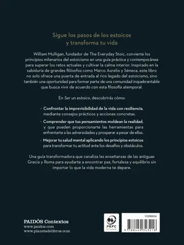 Contraportada Ser un estoico