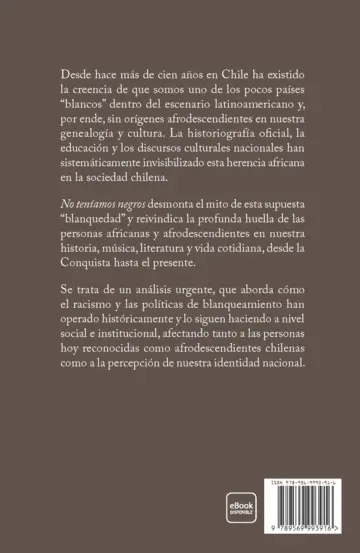 Contraportada No teníamos negros