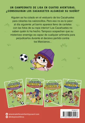 Contraportada Los Cacahuetes futboleros 2. ¡Trampas apestosas! Nueva presentación