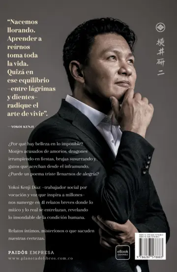 Contraportada Llorar, reír, vivir. Simplemente Yokoi Kenji