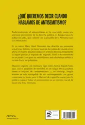 Miniatura contraportada Sobre el antisemitismo