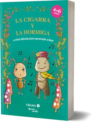 Portada Fábulas 3. La cigarra y la hormiga y otras fábulas para aprender a leer