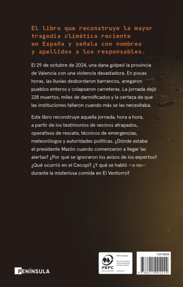 Contraportada Las horas del caos