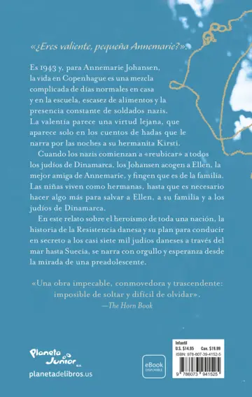 Contraportada ¿Quién cuenta las estrellas? (Number the Stars) Spanish Edition