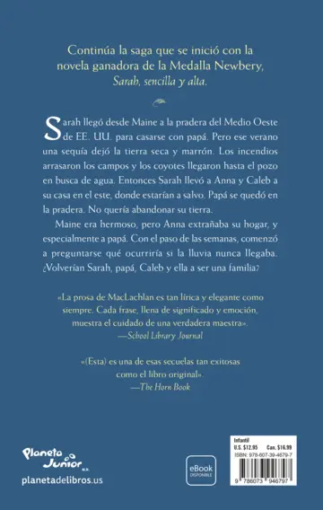 Contraportada Como una alondra (Spanish Edition)