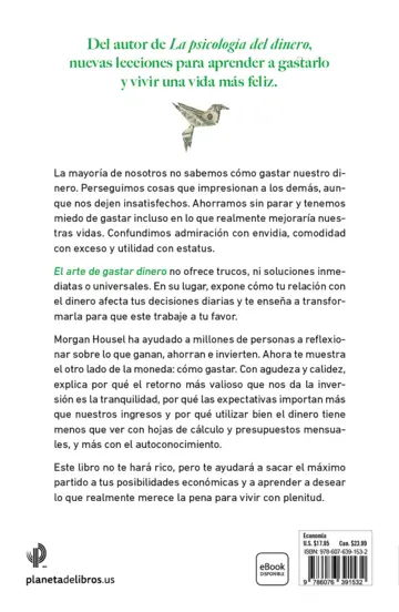 Contraportada El arte de gastar dinero (Spanish Edition)