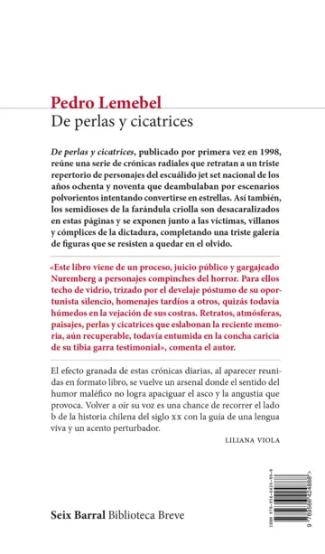Contraportada De perlas y cicatrices