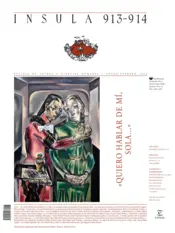 Portada "Quiero hablar de mí, sola..." (Ínsula n° 913-914, enero-febrero de 2023)