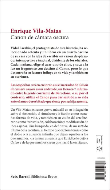 Contraportada Canon de cámara oscura