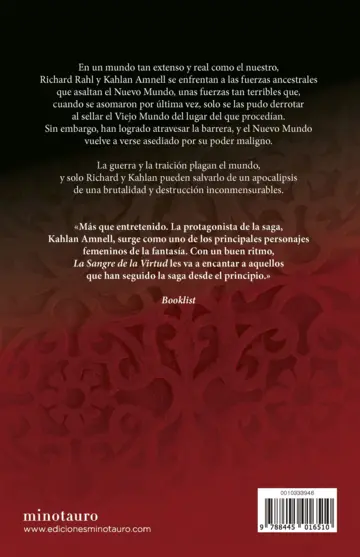 Contraportada La Espada de la Verdad nº 03/17 La Sangre de la Virtud