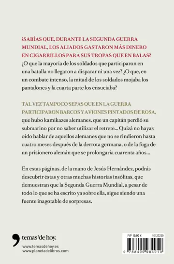 Contraportada Pequeñas grandes historias de la segunda guerra mundial