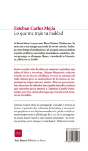 Miniatura contraportada Lo que me trajo tu maldad