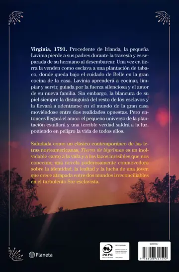 Contraportada Tierra de lágrimas