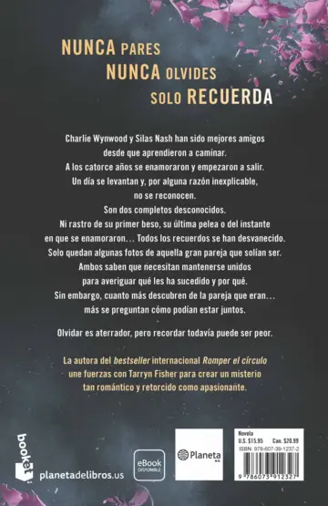 Contraportada Nunca nunca (Never Never) Spanish Edition